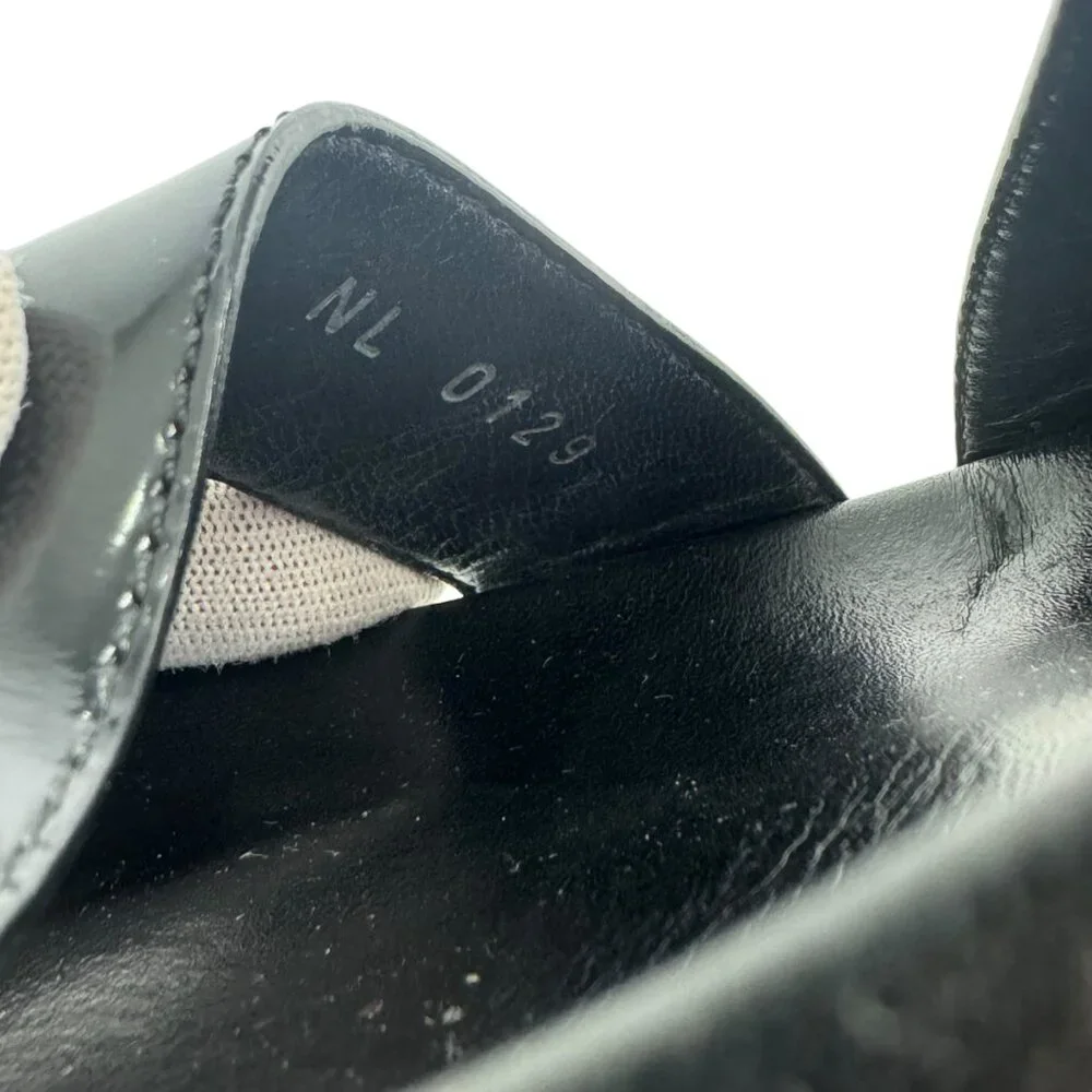 Louis Vuitton Black & Brown Monogram Crisscross Leather Sandals - Picture 7 of 11